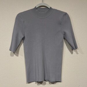 ANTONIO MELANI Gray Fitted 3/4 Sleeve T-Shirt
